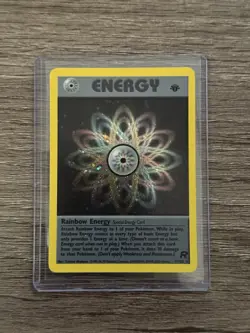 Pokemon Rainbow Energy 17/82 WotC Team Rocket 1st Edition Holo Rare with swirl - Image 1