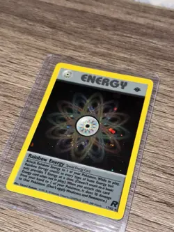 Pokemon Rainbow Energy 17/82 WotC Team Rocket 1st Edition Holo Rare with swirl - Image 4