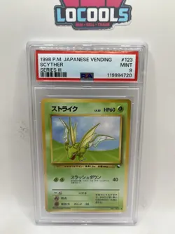 PSA 9 MINT Scyther Japanese Vending Series III 1998 Pokemon - Image 1
