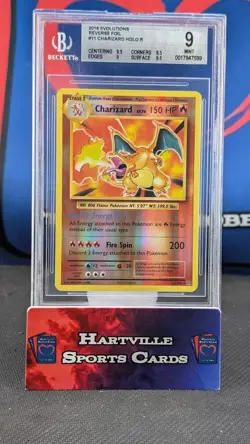 CHARIZARD 2016 Pokemon XY Evolutions Reverse Holo Rare 11/108 #11 - BGS 9 - Image 1