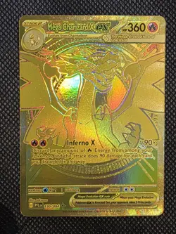 Pokemon TCG Phantasmal Flames Mega Charizard X EX 130/094 - Gold Mega Hyper Rare - Image 3