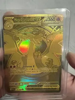 Pokemon TCG Phantasmal Flames Mega Charizard X EX 130/094 - Gold Mega Hyper Rare - Image 1