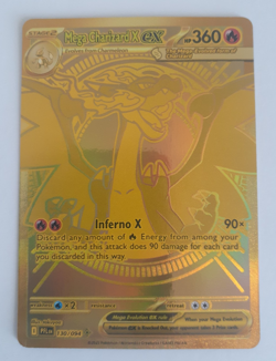 Pokemon TCG Mega Charizard X EX 130/094 Gold Hyper Rare Phantasmal Flames, Fresh - Image 2