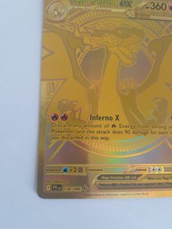Pokemon TCG Mega Charizard X EX 130/094 Gold Hyper Rare Phantasmal Flames, Fresh - Image 5