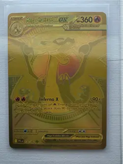 Pokemon TCG Mega Charizard X ex Gold Mega Hyper Rare 130/094 Phantasmal Flames - Image 1