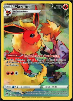 Pokemon Card- Flareon SWSH09: Brilliant Stars Trainer Gallery #TG01/TG30 - Image 1
