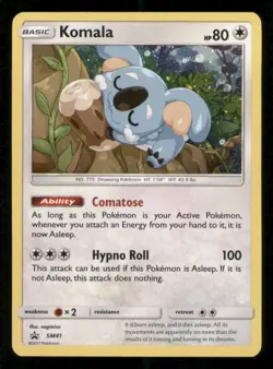 Komala SM41 Black Star Promo Cosmos Holo Rare Pokemon Card TCG LP - Image 1