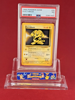 1999 Pokemon Base ELECTABUZZ Card #20/102 PSA 7 - Image 1