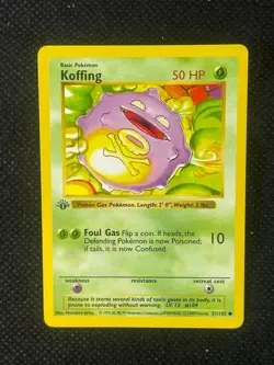 Pokemon Card: 1st Edition KOFFING Base Common (NM-MINT) - Image 1