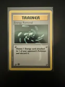 Energy Removal 92/102 1st Edition Shadowless Base Set Pokemon Card WOTC 1999 NM - Image 1