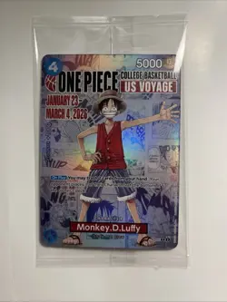 One Piece College Basketball US Voyage Monkey.D.Luffy Card SEALED!!! - Image 1