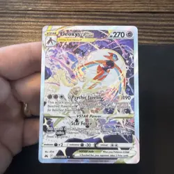 Deoxys VSTAR GG46/GG70 Crown Zenith: Galarian Gallery Holo Full Art Pokemon Card - Image 1
