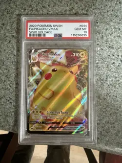 Pokemon Pikachu TCG VMAX Vivid Voltage 044/185 Regular Ultra Rare Card - Image 1