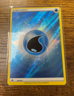 Pokemon Card 154/159 Water Energy Crown Zenith Holo Full Art NM - Image 1