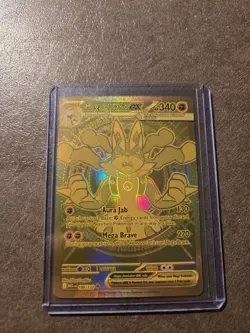 Pokemon MEGA LUCARIO EX 188/132 Mega Evolution GOLD SECRET RARE *Very Clean* - Image 1