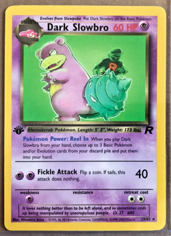 Pokemon Team Rocket 1st Ed Dark Slowbro 29/82 Star Rare NMM Unplayed WOTC 2000 - Image 1