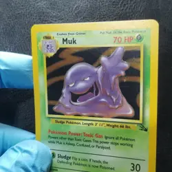 Muk 13/62 Fossil Unlimited Holo Rare 1999 Pokemon Wizard Nintendo - Image 3