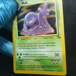 Muk 13/62 Fossil Unlimited Holo Rare 1999 Pokemon Wizard Nintendo - Image 4