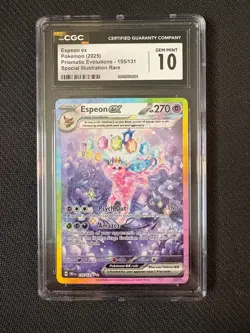 Pokemon Espeon ex Prismatic Evolutions Special Illustration Rare #155 CGC 10 - Image 1
