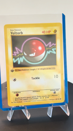 Voltorb (1st Edition Shadowless Base Set) 1999 Pokemon TCG Non Holo # 67/102 - Image 2