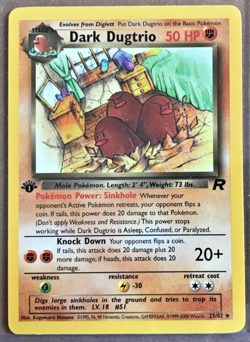 Pokemon Team Rocket 1st Ed Dark Dugtrio 23/82 Star Rare NMM Unplayed WOTC 2000 - Image 1
