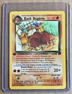 Pokemon Team Rocket 1st Ed Dark Dugtrio 23/82 Star Rare NMM Unplayed WOTC 2000 - Image 2
