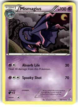 Pokemon TCG Mismagius Legendary Treasures 58/113 Regular Rare NM - Image 1