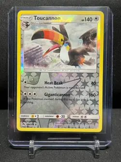 Toucannon 166/214 Reverse Holo Rare Pokemon 2018 Lost Thunder - LP - Image 1