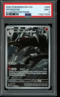 PSA 9 MINT Pokemon Houndoom Shrouded Fable Illustration Rare 066/064 - Image 1