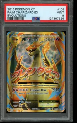 PSA 9 MINT Pokemon Charizard EX XY Evolutions Full Art 101/108 - Image 1