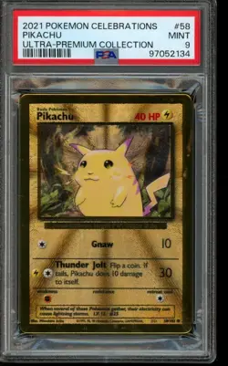 PSA 9 MINT Pokemon Pikachu Celebrations Ultra Premium Collection 58/102 - Image 1