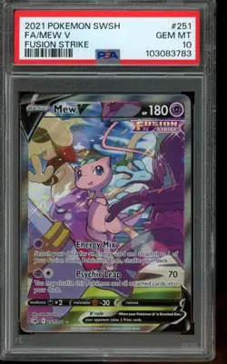 PSA 10 GEM MINT Pokemon Mew Fusion Strike Full Art 251/264 - Image 1