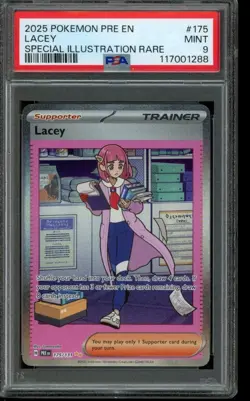 PSA 9 MINT Pokemon Lacey Prismatic Evolution Special Illustration Rare 175/131 - Image 1