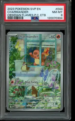 PSA 8 NM-MT Pokemon Charmander Pokemon Center Elite Trainer Box Holo SVP044 - Image 1