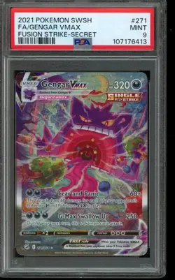 PSA 9 MINT Pokemon Gengar VMAX Fusion Strike Alternate Art 271/264 - Image 1