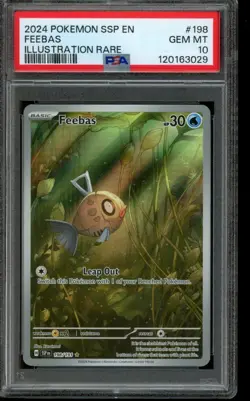 PSA 10 GEM MINT Pokemon Feebas Stellar Crown Illustration Rare 198/191 - Image 1