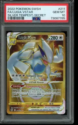 PSA 10 GEM MINT Pokemon Lugia VSTAR Silver Tempest Secret Rare 211/195 - Image 1