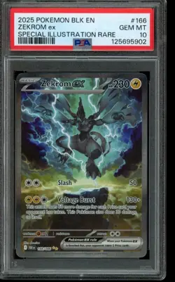 PSA 10 GEM MINT Pokemon Zekrom ex Black Special Illustration Rare 166/086 - Image 1