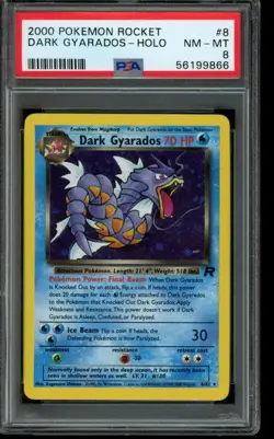 PSA 8 NM-MT Pokemon Dark Gyarados Team Rocket Holo 8/82 - Image 1