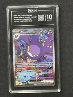 Team Rocket's Crobat EX 2025 Pokemon Destined Rivals SIR TAG 10 #234/182 - Image 1