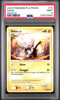 2009 POKEMON PLATINUM ARCEUS #74 SHINX PSA 9 - Image 1