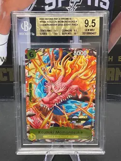 2022-24 One Piece Promos P064 Kouzuki Momonosuke Championship 2024 Event BGS 9.5 - Image 1