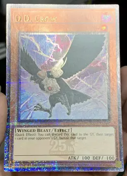 Yugioh D.D. Crow RA02-EN002 Quarter Century Secret Rare 1st Ed NM w/Tracking - Image 4