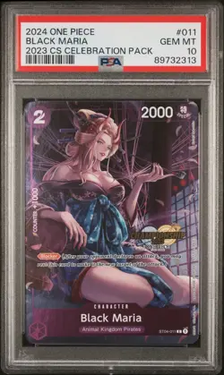 BLACK MARIA ST04-001 2023 CHAMPIONSHIP, PSA 10 GEM MINT 2023 ONE PIECE CARD GAME - Image 1