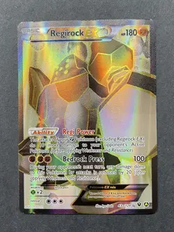 POKEMON CARD 2017 REGIROCK EX HOLO FULL ART 43A/124 Secret Rare - Image 1