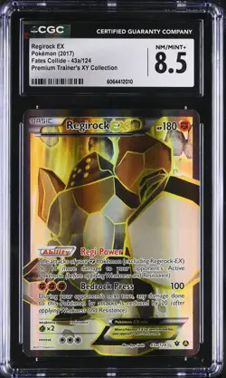 CGC 8.5 Regirock EX 43a/124 2017 Fates Collide Ultra Rare Holo - Image 1