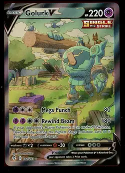 Pokemon Golurk V 182/203 Evolving Skies Alternate Art Full Art Near Mint - Image 1