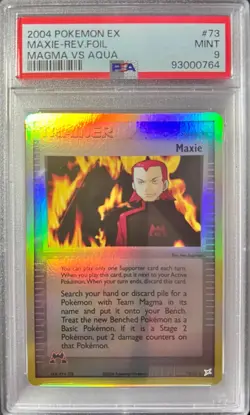 Maxie 73 PSA 9 Reverse Holo - EX Team Magma vs Team Aqua Pokemon TCG 2004 - Mint - Image 1