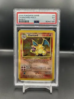 2000 Pokemon Charizard Holo Base Set 2 PSA 5 - Image 1