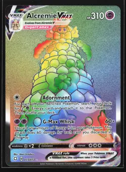 Alcremie VMAX 073/072 Shining Fates Rainbow Secret Rare Pokemon Card - Image 1